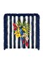 Parrot Tropical Floral Striped Throw Pillow Cover - Navy Blue Tassel Exotic Cover - 6