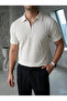 Polo Striped T-Shirt Waffle Cotton Fabric Comfortable Fit