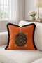 Patterned Shell Turtle Motif Fringed Throw Pillow Cover - Bohemian Cover with Black Tassels - 4