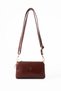 Sanmorris Women's Faux Leather 3-Compartment Metal Zipper Crossbody Small Shoulder Bag - 3