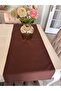 Runner Brown Fabric 45-140 cm Cotton Rectangular Presentation Tableware - 2