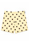 Yellow Color Brown Polka Dot High Waist Shorts - 2