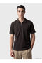 Nevavm Men's Textured Polo Collar T-Shirt with a Difference