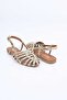 Braided Tpu Sole Genuine Leather Open Back Sandals 344-114-251607 Women's Sandals - 7