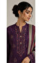 Deep Plum Embroidered– 3PC Set - 3