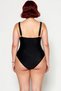 Women's Plus Size Swimsuit Double Breasted V-Neck Sleeveless Tie Detail Plain Pattern Knitted Water Resistant Beachwear - 5