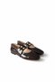 Stey Bitter Brown Patent Leather Women's Ballerinas with Gold Buckle Detail - 2
