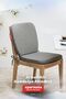 Chair Cushion with Backrest Oval Lace-Up Kitchen Garden Balcony Cushion Standardfit Gray - 5