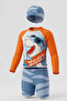 Boys' 3-Piece Swimsuit Set (Shorts+Long Sleeve Top+Cap) 3-12 Years 12594B - 2