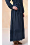 Lace Belt Detailed Dress 39836 Dark Blue - 3