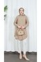 Stone Detailed Sleeve Tunic Mink Hnt7518