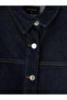 Lcw Everyday Indigo Shirt Collar Oversize Women's Jean Jacket - 7