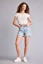100% Cotton Mom Fit High Waist Jean Shorts H0637Ax26Sm