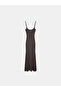 91671 Modal Blend Strappy Long Dress-Dark Brown - 6