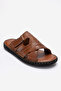 Men's Cross-Strapped Slippers Real Leather Dc 1143 Taba - 3