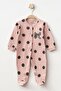 Baby Girl Snap Bow Embroidered Booties Jumpsuit 0 Months 6 Months