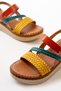 Zri̇n-152 Premium Black Orthopedic Genuine Leather Padded Women's Sandals - 5
