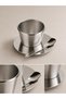 Silver Stainless Steel Ice Cream Bowl Set with Spoon and Plate, Dessert Serving Bowl 210 ml - 3