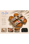 26Y217-7 Stone-Embellished, Buckle-Decorated, Flower-Embroidered Cork Slippers - 2