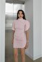 Pink Force Volume Dress with Sleeve Detail - 2