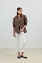 Coffee Modal Blended Striped Women's Shirt - 2