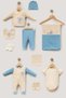 Koala patterned 10 piece newborn 100% cotton hospital exit bib set
