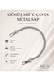 Silver evening bag metal handle evening bag strap - 2
