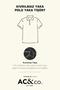 Non-Curling Pique Polo Collar Men's Prussian Navy Blue T-Shirt - 5
