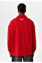 Polo collar detailed oversize sweatshirt - 5