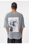 Washable back printed oversize t-shirt - 5