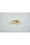 Kp422 Flat Model Ring Gold Earring (Inner Diameter 13mm)