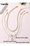 Pack of 3 - White Pearl and Butterfly Necklace - 5