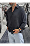 Black Washed Basic Shirt Es-40-62 - 5