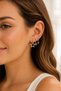 3-Piece Star Earring Set, Stone-Studded Hoop Earring Combination, Minimal Dangle Earrings - 2