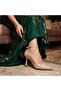 (Pine Cone) Women's Shoes with Slit Heels Beige - 4
