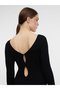 Rochie pulover neagră de damă - 4