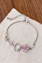 Hello Kitty Enamel Flower Detailed Cube Model Chain Bracelet - 5