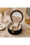 Round Luxury Jewelry and Gemstone Storage Box with Mirror Organizer