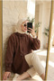 Women's Trendy Scarf Collar Oversized Hijab Shirt