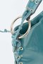 Women's Violet Turquoise Lace Detailed Lined Zipper Closure Baguette Hand and Shoulder Bag - 5