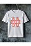 Ordigra Red Printed Oversize T-Shirt