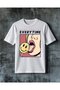 Good Feeling Smiley Printed Oversize T-Shirt