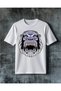Aggressive Monkey Purple Monster Printed Oversize T-Shirt