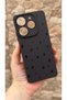 Tecno Spark 10 Pro Compatible Mini Black Star Patterned Silicone Shock Absorbing Rubber Case