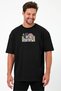 Unisex Oversize Embroidered Demon Slayer Obanai & Mitsuri Anime Design 100% Cotton T-Shirt - 5