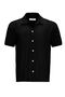 Polo neck knitted short sleeve men's shirt