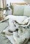100% Cotton 4 Layer Muslin Bedspread Green Color Single Size 160X230 Cm. 1 Pillowcase 50X70 Cm. - 4