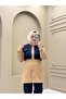 Women's 2-Piece Denim Set Long Tunic and Wide Pants Casual Combination N-05520 _ Beige - 3