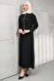 Black Zippered Jacket Skirt Set - 3
