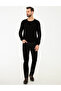Black Slim Fit Crew Neck Knitwear Sweater 50218120-Vr046 - 5